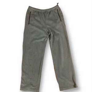 Mens gap gray sweatpants mens small elastic waist stretch fleece pants medium ?